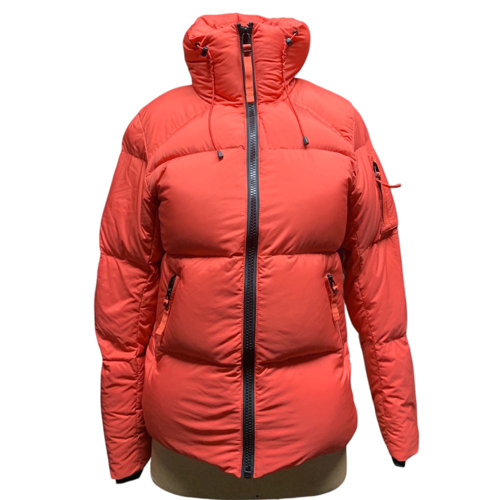 Women's Vibrant Coral Puffer Jacket